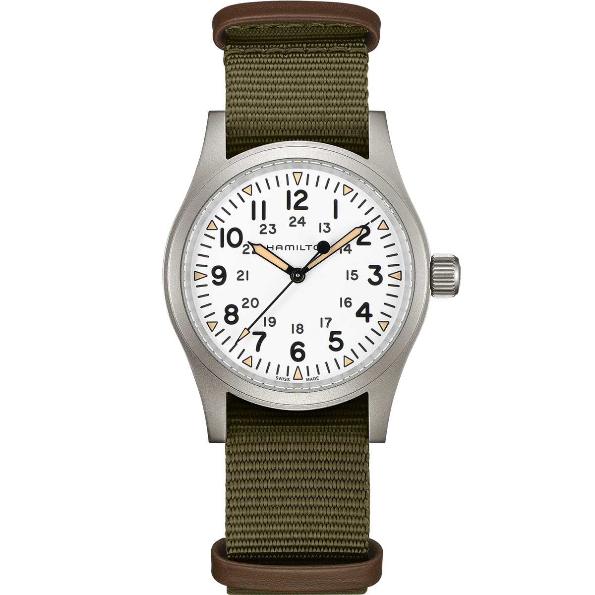 Hamilton Khaki Field Mechanical Men's Green Strap Mechanical Watch - H69439411