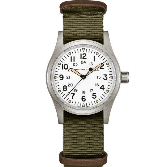 Hamilton Khaki Field Mechanical Men's Green Strap Mechanical Watch - H69439411