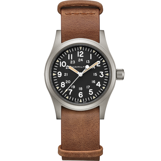 Hamilton Khaki Field Mechanical Men's Brown Strap Mechanical Watch - H69439531