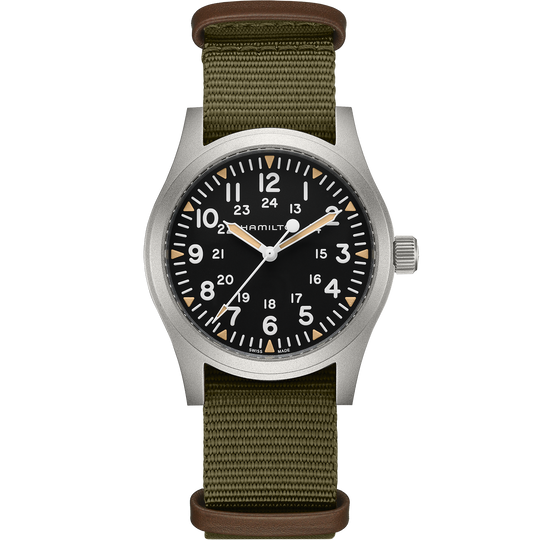 Hamilton Khaki Field Mechanical Men's Green Strap Mechanical Watch - H69529933