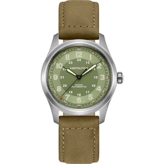 Hamilton Khaki Field Titanium Auto Unisex Brown Strap Automatic Watch - H70205860