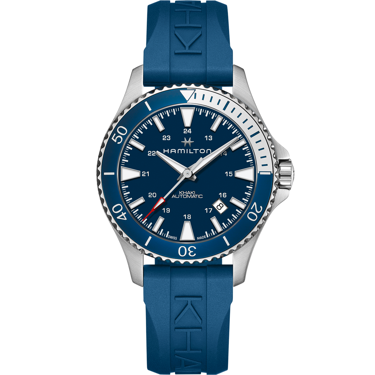 Hamilton Khaki Navy Scuba Auto Men's Blue Strap Automatic Watch - H82345341