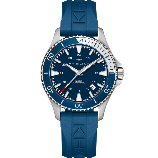 Hamilton Khaki Navy Scuba Auto Men's Blue Strap Automatic Watch - H82345341