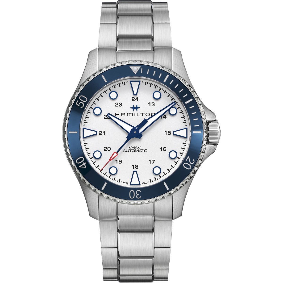 Hamilton Khaki Navy Scuba Auto Men's Silver Bracelet Automatic Watch - H82505150