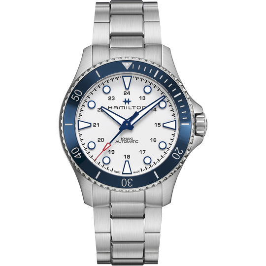 Hamilton Khaki Navy Scuba Auto Men's Silver Bracelet Automatic Watch - H82505150
