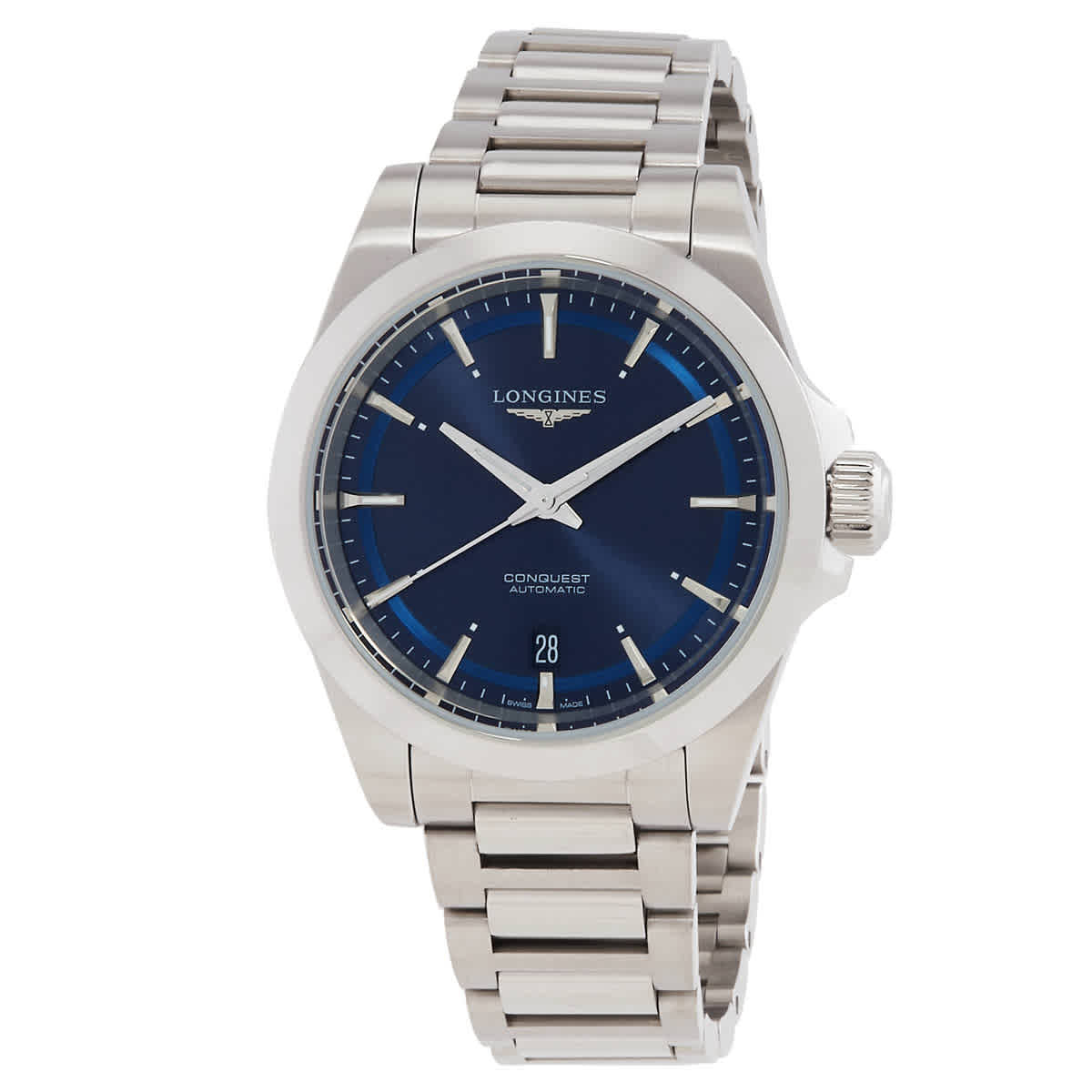 Longines Conquest Men's Silver-tone Bracelet Automatic Watch - L3.720.4.92.6