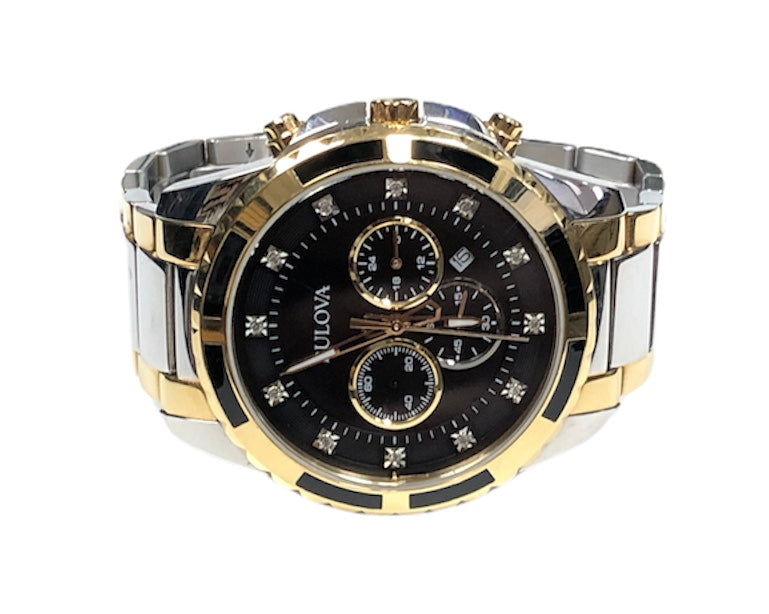 Bulova Classic  Men's Gold-Silver Two tone Bracelet Quartz Watch - 98D132