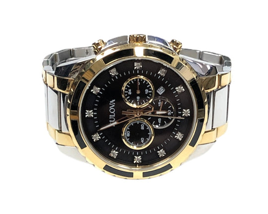 Bulova Classic  Men's Gold-Silver Two tone Bracelet Quartz Watch - 98D132