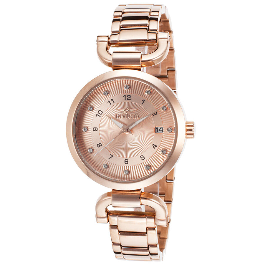 Invicta Women's 16227 Angel Quartz Rose Gold Dial Watch