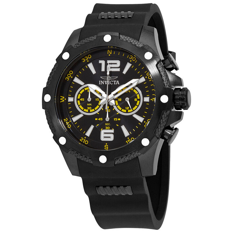 Invicta Men's 34021 I-Force Quartz Chronograph Black, Yellow Dial Watch