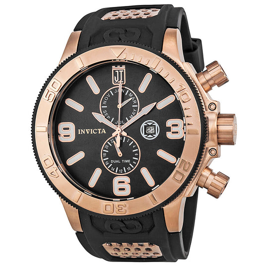 Invicta Men's 13689 JT Quartz Chronograph Black Mother of Pearl Dial Watch