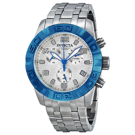 Invicta Men's 11452 Pro Diver Quartz Chronograph Silver Dial Watch