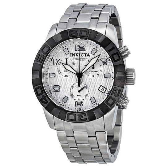 Invicta Men's 11453 Pro Diver Quartz Chronograph Silver Dial Watch