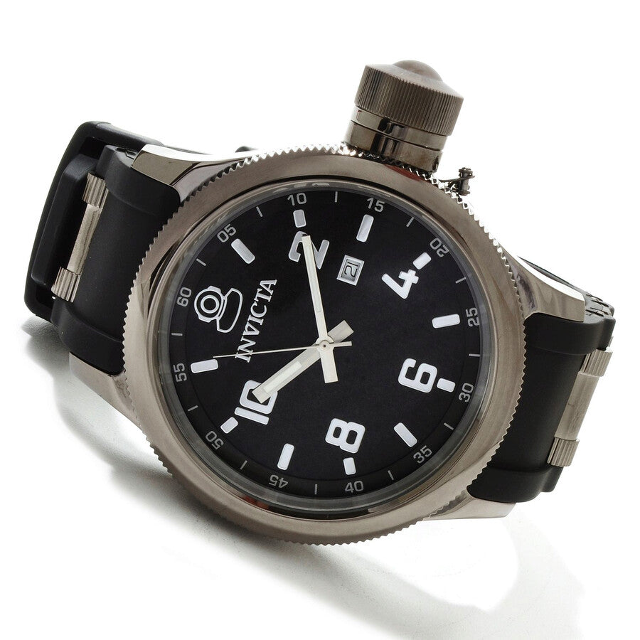 Invicta Men's 0555 Russian Diver Quartz Black Dial Watch