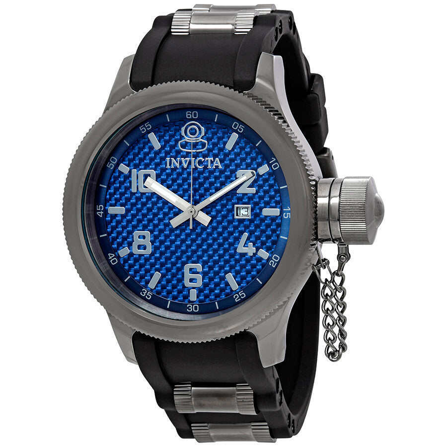 Invicta Men's 0554 Russian Diver Quartz Blue Dial Watch