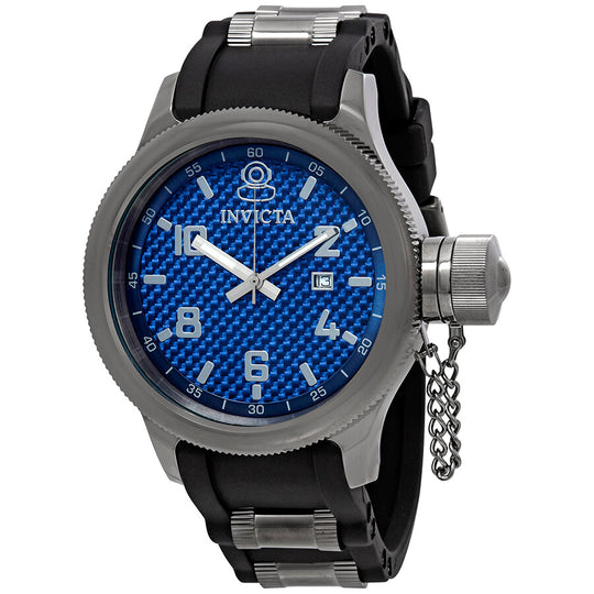 Invicta Men's 0554 Russian Diver Quartz Blue Dial Watch