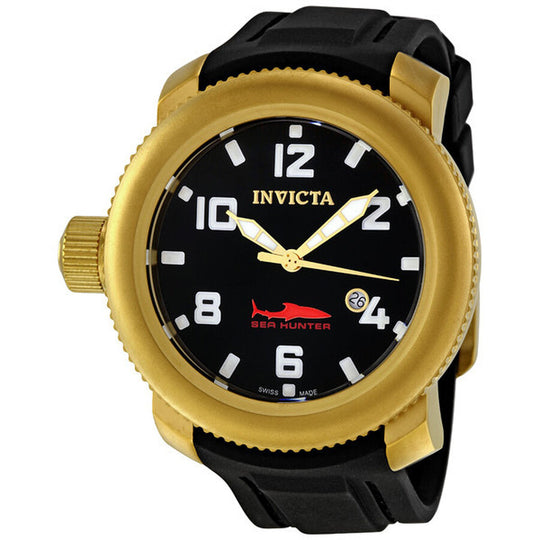 Invicta Men's 1545 Pro Diver Sea Hunter Quartz Black Dial Watch