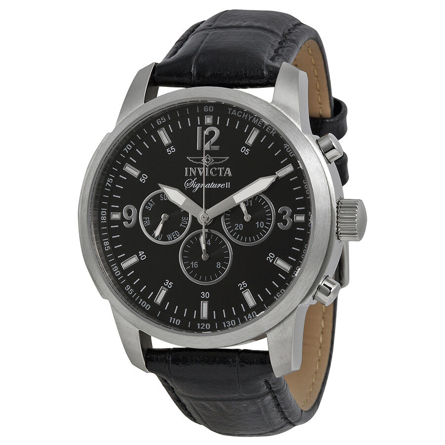 Invicta Men's 7339 Signature Quartz Chronograph Black Dial Watch