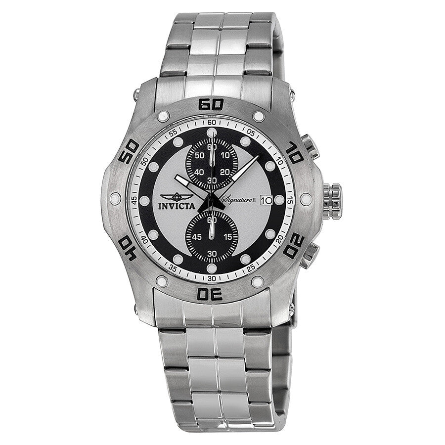 Invicta Men's 7382 Signature Quartz Chronograph Silver Dial Watch