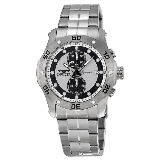 Invicta Men's 7382 Signature Quartz Chronograph Silver Dial Watch