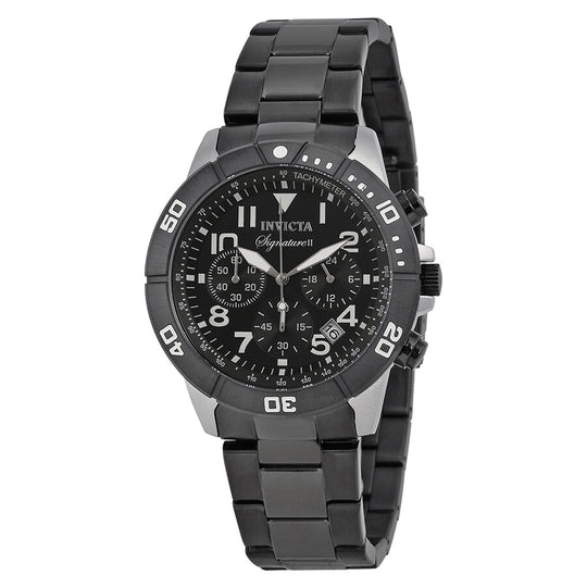 Invicta Men's 7351 Signature Quartz Chronograph Black Dial Watch
