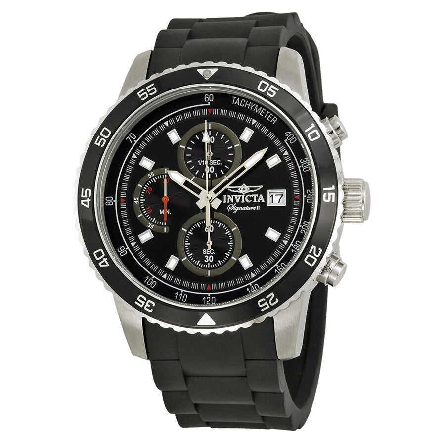 Invicta Men's 7394 Signature Quartz Chronograph Black Dial Watch