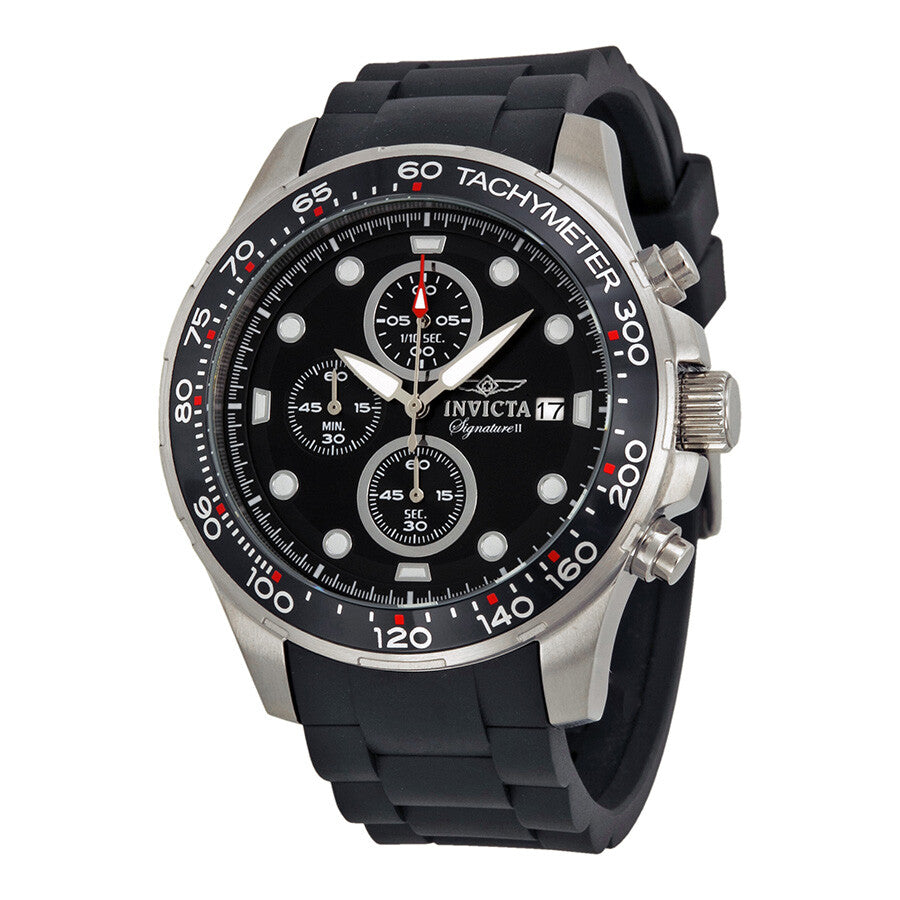 Invicta Men's 7371 Signature Quartz Chronograph Black Dial Watch