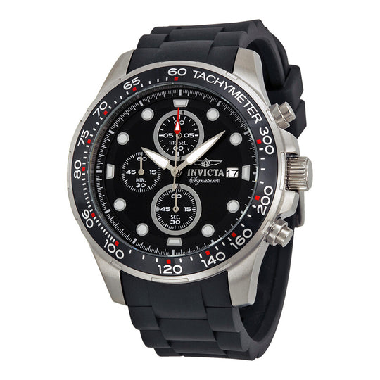 Invicta Men's 7371 Signature Quartz Chronograph Black Dial Watch