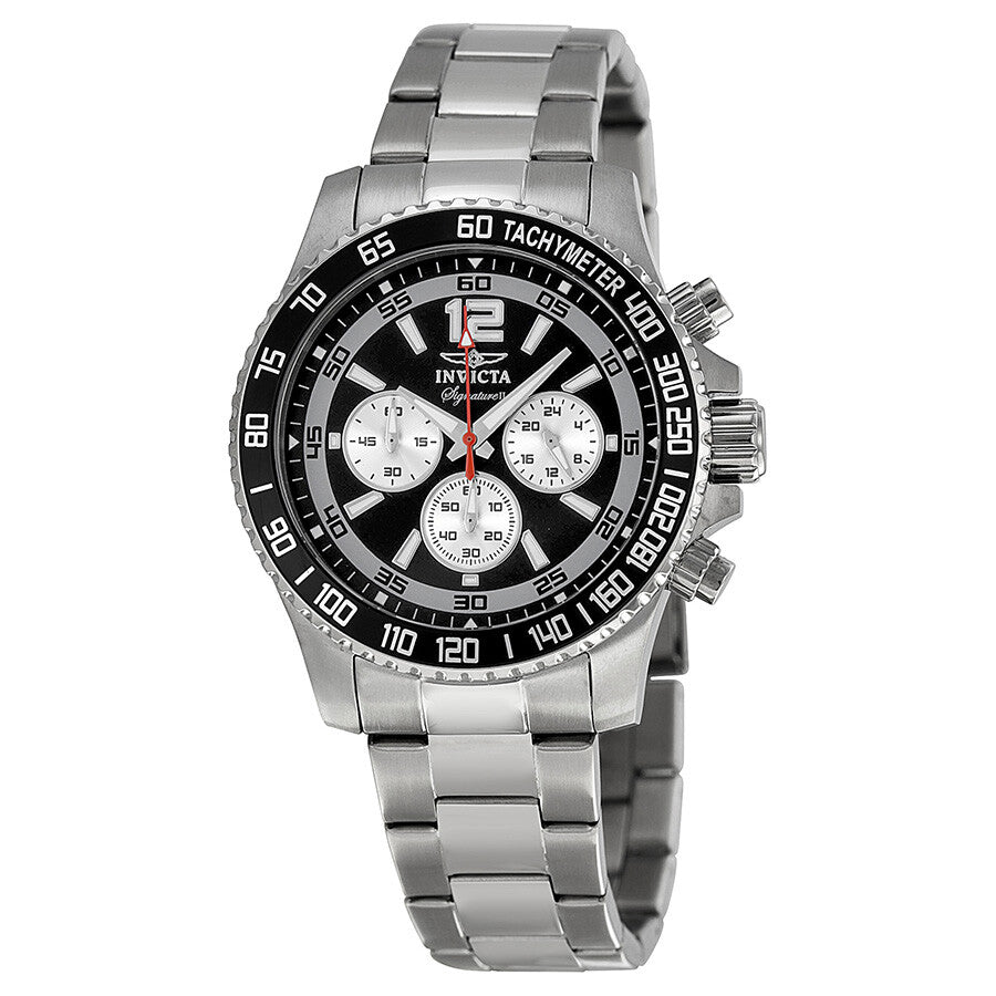 Invicta Men's 7406 Signature Quartz Chronograph Black Dial Watch
