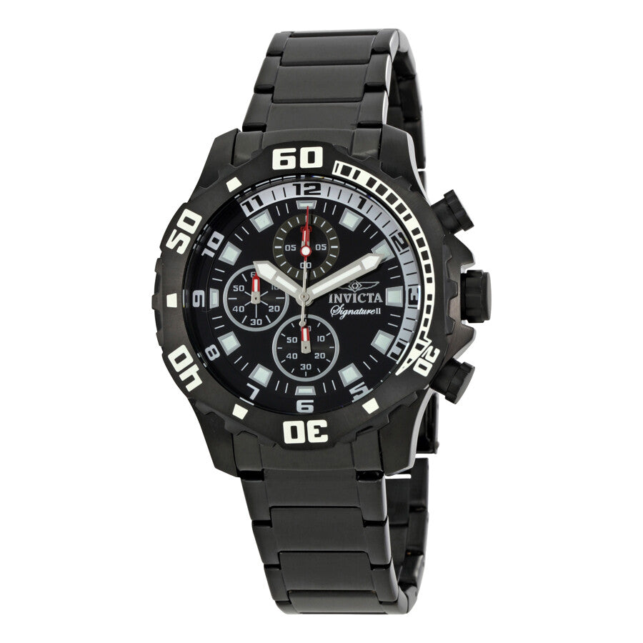 Invicta Men's 7335 Signature Quartz Chronograph Black Dial Watch