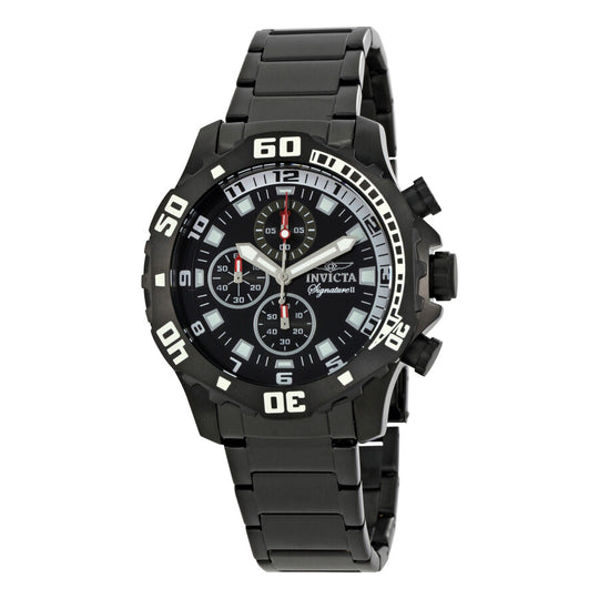 Invicta Men's 7335 Signature Quartz Chronograph Black Dial Watch
