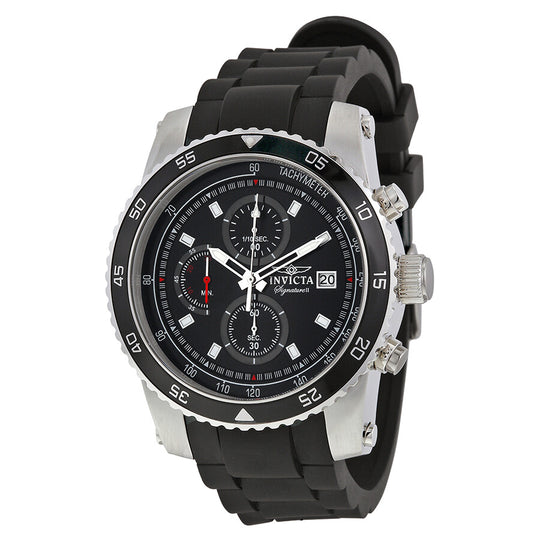 Invicta Men's 7452 Signature Quartz Chronograph Black Dial Watch