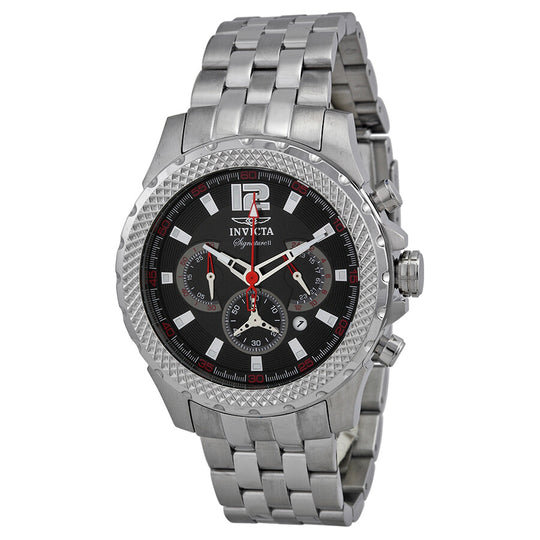 Invicta Men's 7456 Signature Quartz Chronograph Black Dial Watch