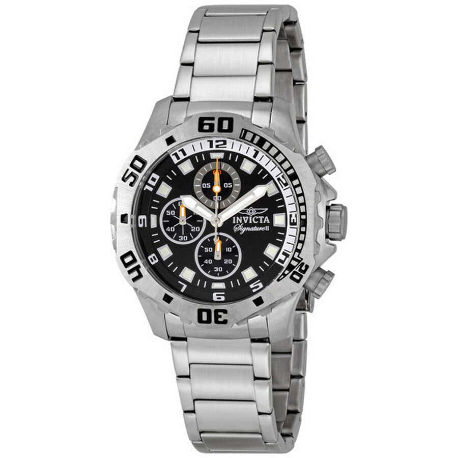 Invicta Men's 7333 Signature Quartz Chronograph Black Dial Watch