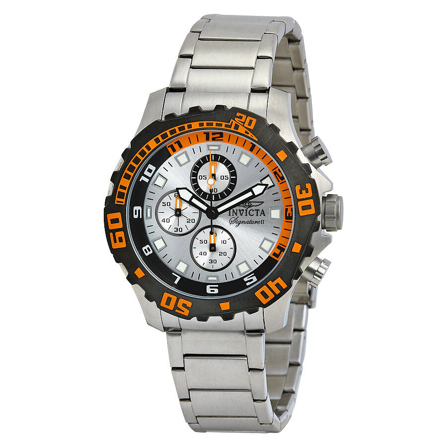 Invicta Men's 7334 Signature II Quartz Chronograph Silver Dial Watch