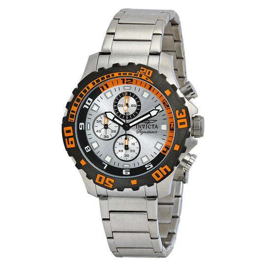 Invicta Men's 7334 Signature II Quartz Chronograph Silver Dial Watch