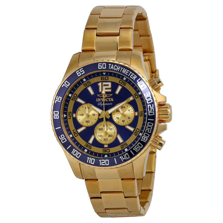 Invicta Men's 7410 Signature Quartz Chronograph Blue Dial Watch