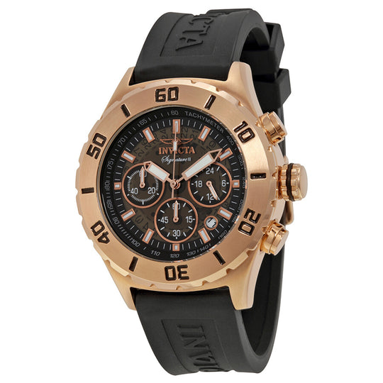 Invicta Men's 7380 Signature Quartz Chronograph Black Dial Watch