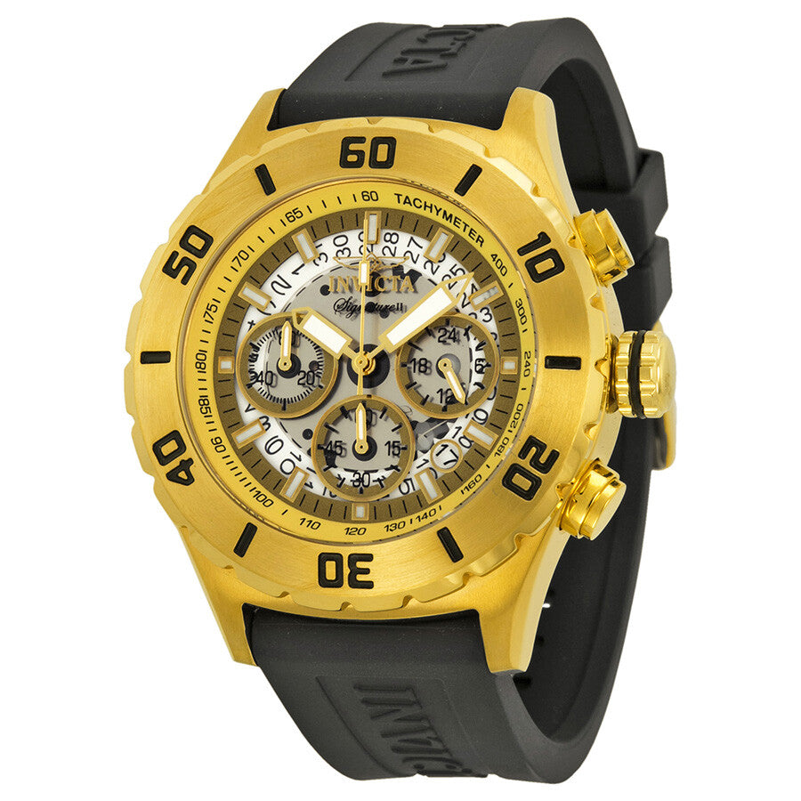 Invicta Men's 7379 Signature Quartz Chronograph Gold Dial Watch