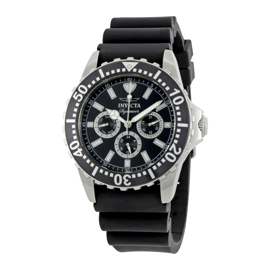Invicta Men's 7497 Signature Quartz Chronograph Black Dial Watch