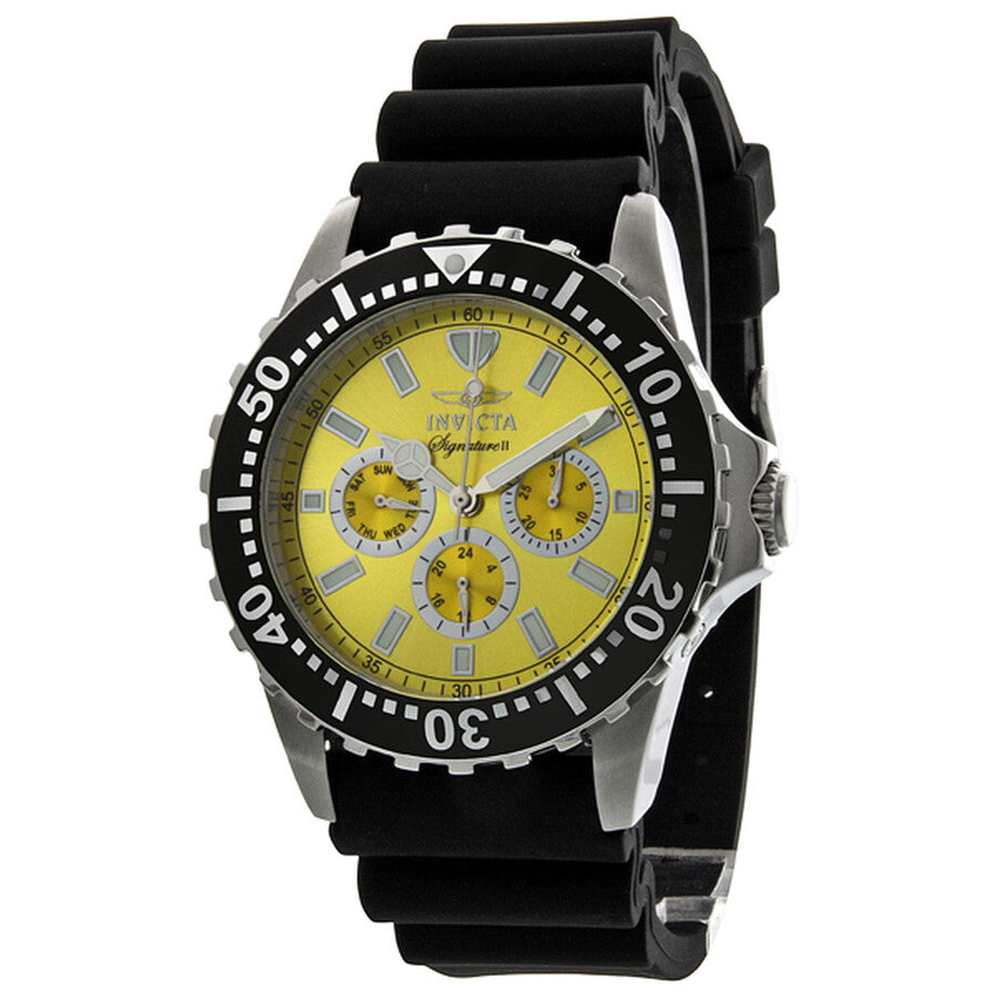 Invicta Men's 7439 Signature Quartz Chronograph Yellow Dial Watch
