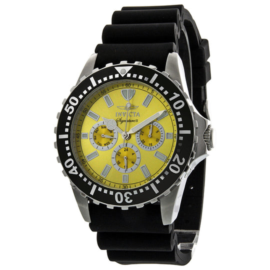 Invicta Men's 7439 Signature Quartz Chronograph Yellow Dial Watch