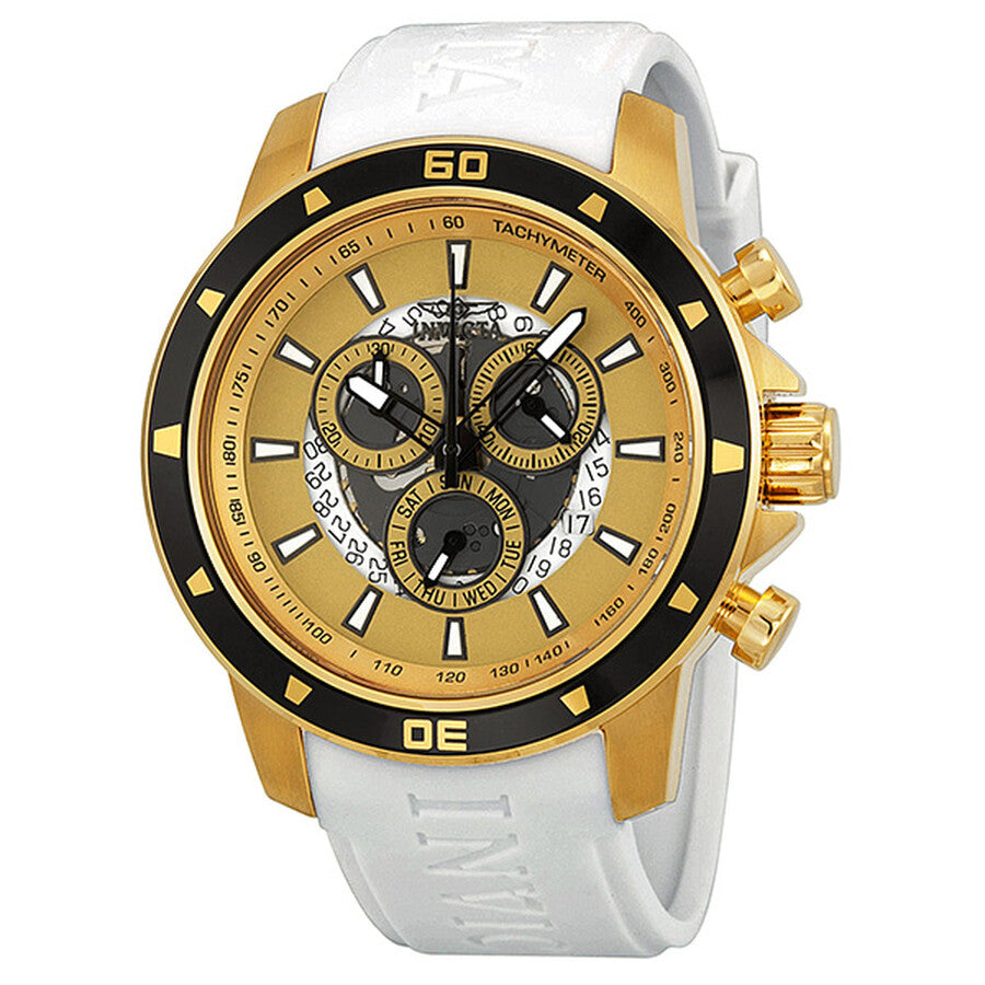 Invicta Men's 11385 Specialty Quartz Chronograph Gold Dial Watch