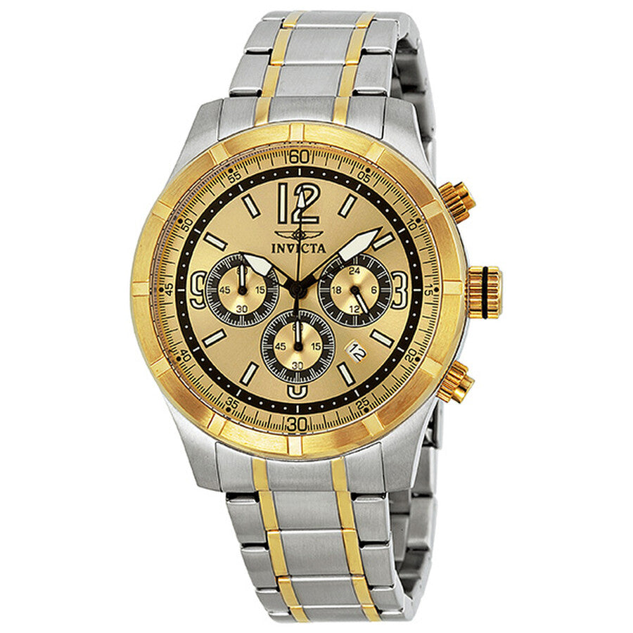 Invicta Men's 11374 Specialty Quartz Chronograph Gold Dial Watch