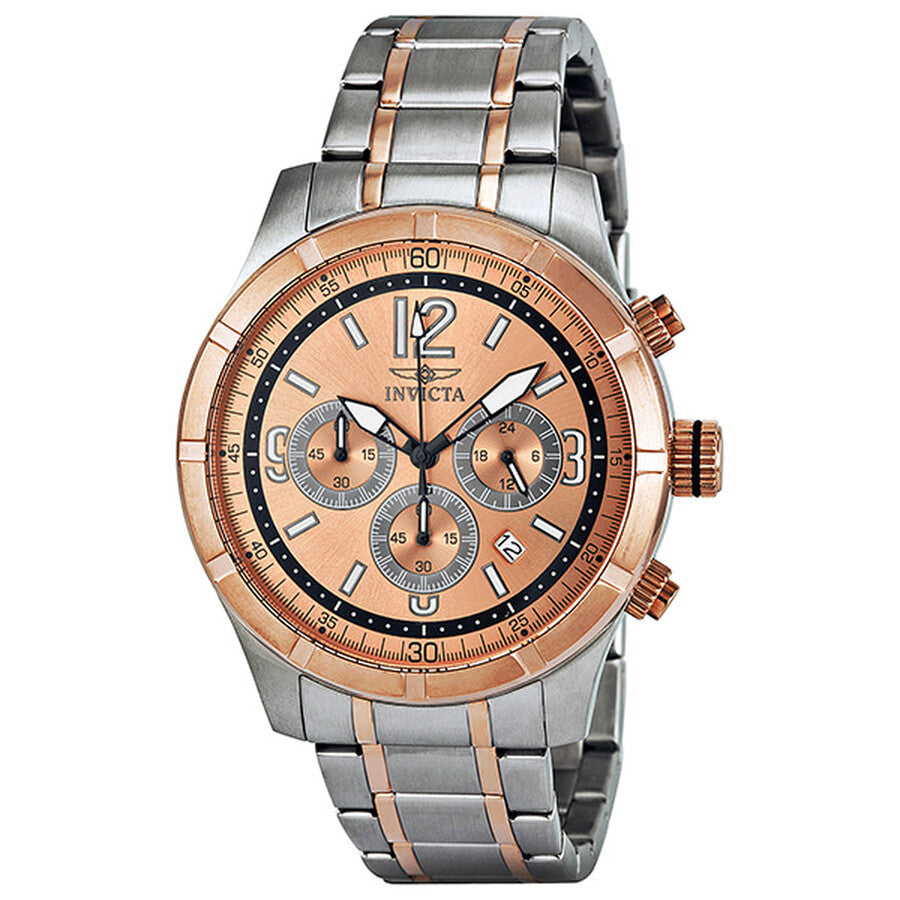 Invicta Men's 11377 Specialty Quartz Chronograph Rose Gold Dial Watch