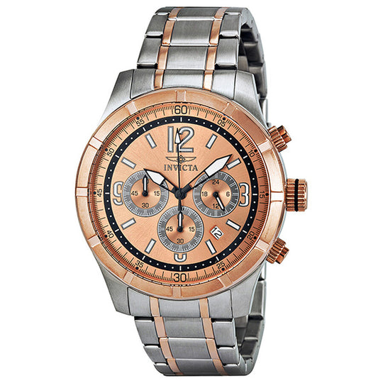 Invicta Men's 11377 Specialty Quartz Chronograph Rose Gold Dial Watch