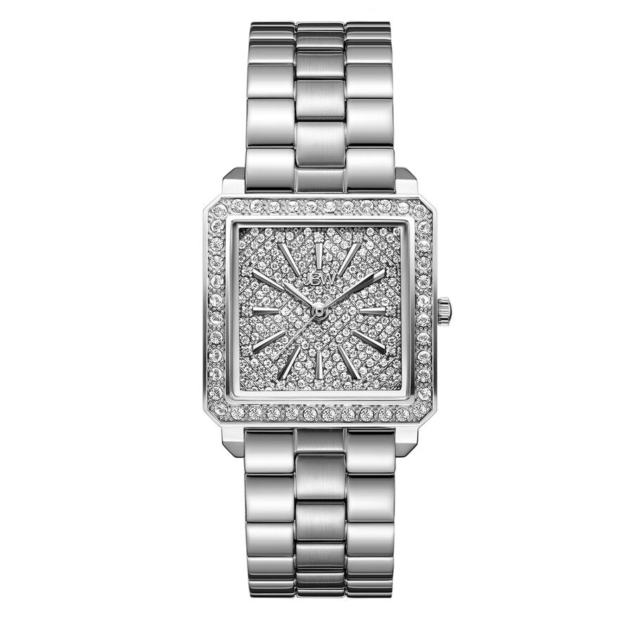 JBW Cristal Women's Silver-tone Bracelet Quartz Watch - J6387