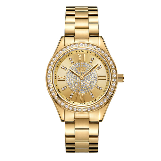 JBW Mondrian 34 Women's Gold-tone Bracelet Quartz Watch - J6388A