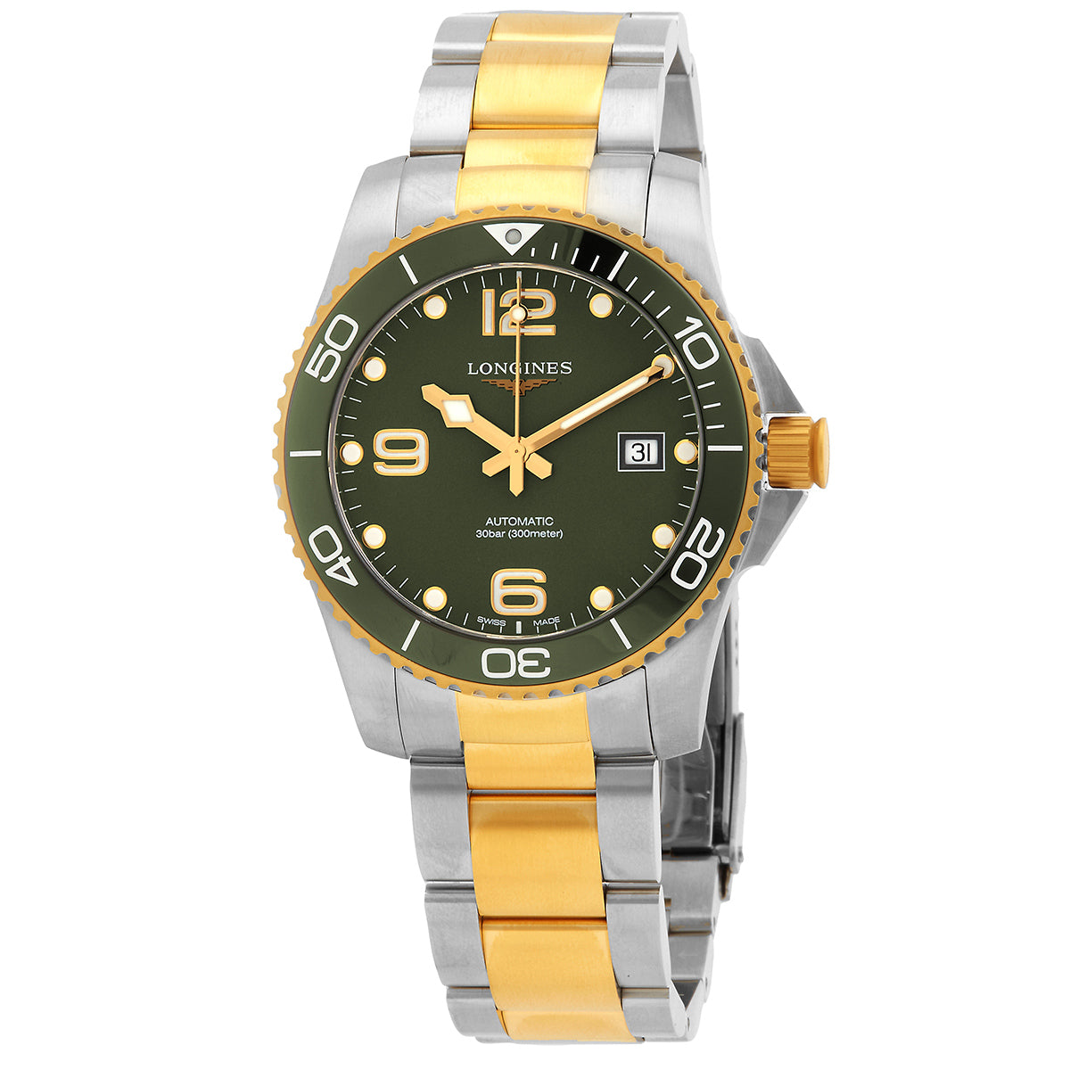Longines Hydro Conquest Men's Gold-Silver Two tone Bracelet Automatic Watch - L3.781.3.06.7