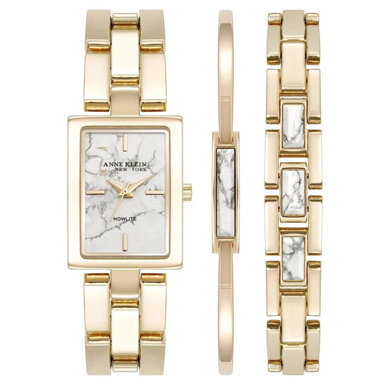 Anne Klein Timeless Radiance Collection Women's Gold-tone Bracelet Quartz Watch - 12-7748HLST